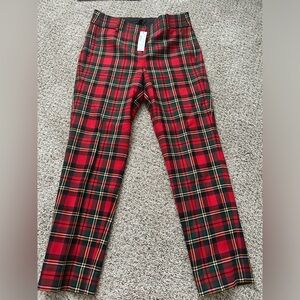 J Crew NWT Size 4 Christmas plaid Cameron pant
